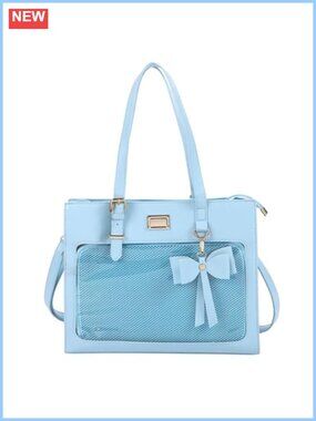 Ita Bag Crossbody Kawaii Purse Pin Display Itabag with Insert Faux Leather